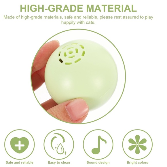 NIB 3pc Interactive Catnip Musical Ball Glowing Cat Ball - Picture 8 of 9